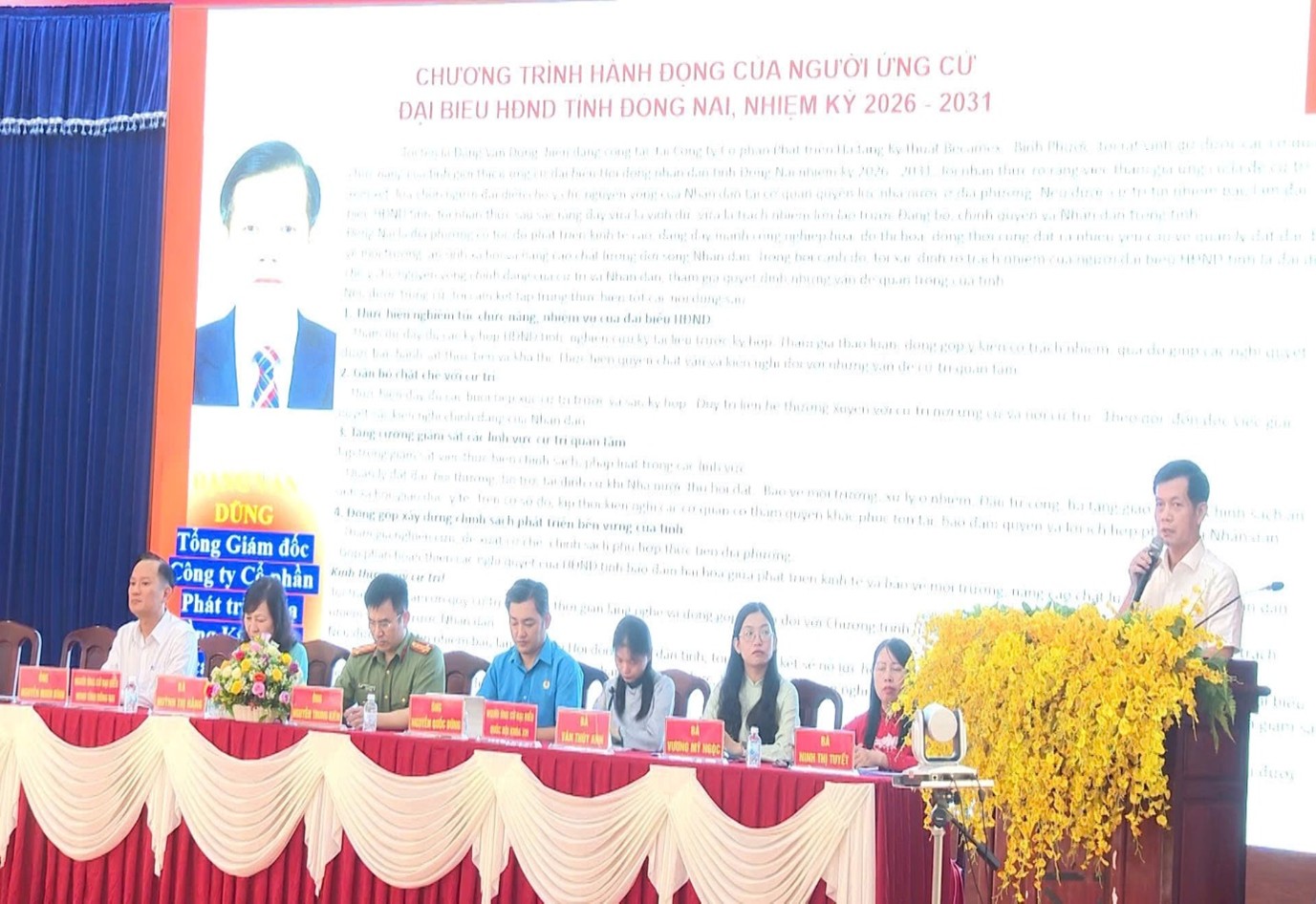 Tổng Giám Đốc Becamex – Bình Phước Đặng Văn Dũng Tiếp Xúc Cử Tri, Trình Bày Chương Trình Hành Động Tại Đơn Vị Bầu Cử Số 27