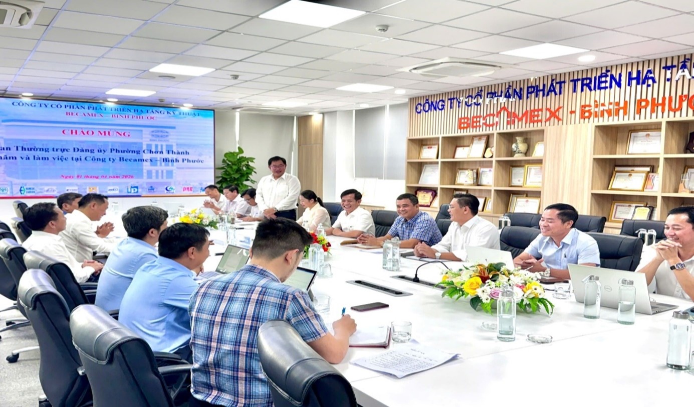 Thường Trực Đảng Ủy Phường Chơn Thành, Tỉnh Đồng Nai Thăm Và Làm Việc Tại Công Ty Becamex – Bình Phước