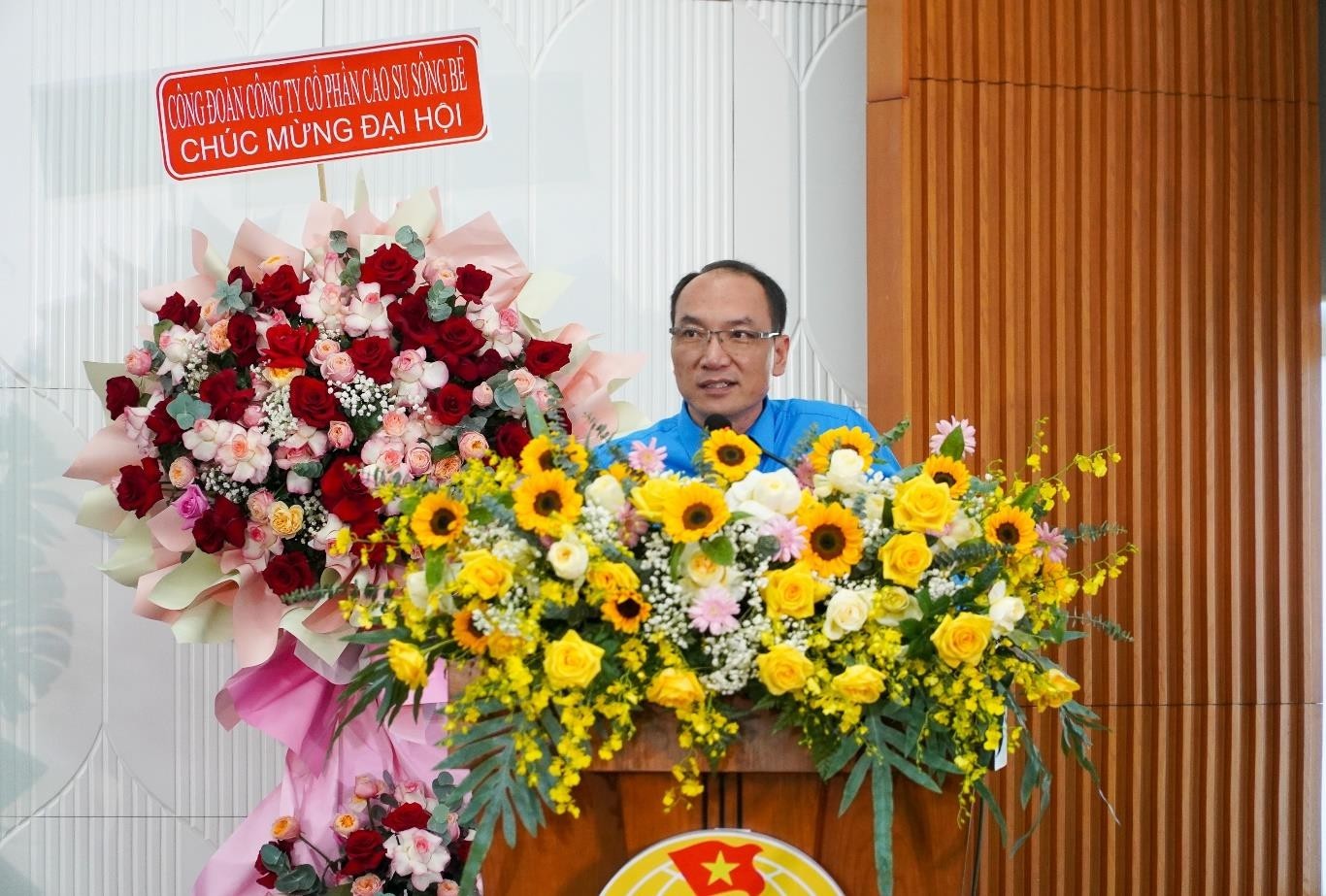 Đ/c Nguyễn Đức Thắng – Phó Chủ tịch Liên đoàn Lao động tỉnh Đồng Nai phát biểu chỉ đạo tại Đại hội